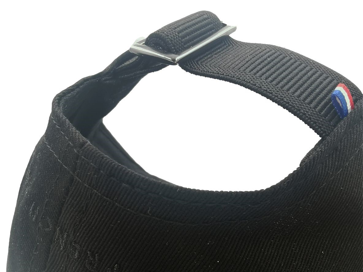casquette noire unisexe haut de gamme &eacute;lastique upcycl&eacute;